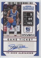 2020 Contenders Draft Picks Sticker Game Ticket Red Ty-Shon Alexander Auto 0y6s