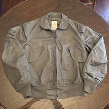 VINTAGE Alpha Industries Jacket Mens Medium Green Cold Weather Bomber Tanker