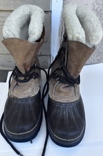 Sorel Caribou Kaufman Made In Canada Wool Lined Winter Boots Women Size 9