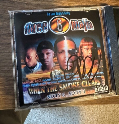 DJ PAUL Signed Autographed THREE 6 MAFIA When the Smoke Clears CD