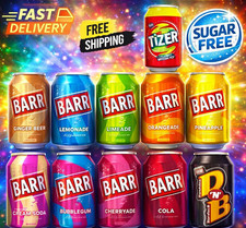 BARR since 1875, 24 Pack Fizzy Drink Cans No Sugar ( 24 x 330) ML UK Stock.