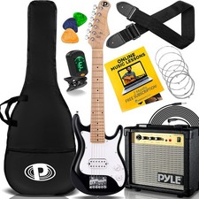 Pyle 30  Mini Instrument w/ 10W Amp  Complete Accessories, Kids Electric Guitar