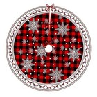Christmas Tree Skirt - White Snowflake Xmas Tree Ornaments - Soft Plush 60 inch