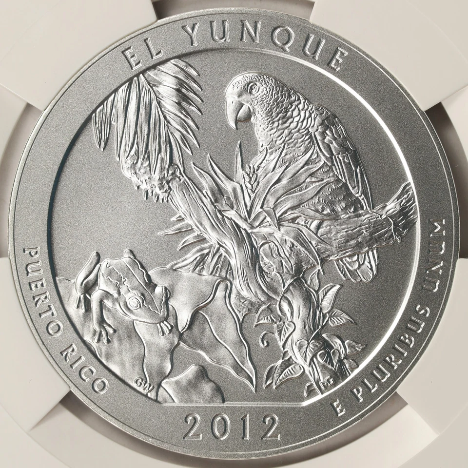 2012-P El Yunque ATB 5 oz Silver Quarter 25c NGC SP69 - Image 3 of 4