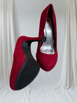 New Anne Michelle Red High Heels US SZ 8