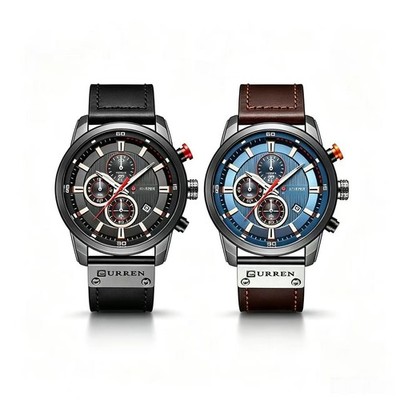 CURREN Herren Wasserdicht Quarzuhr Multifunktion Sport Freizeit Uhr - 8291