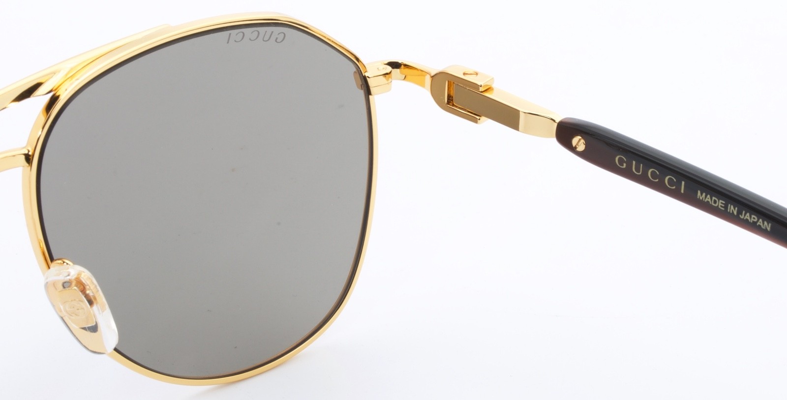 Brand New Authentic Gucci Brown Gold High Bridge Fit GG1220 S 002 Sunglass image 10