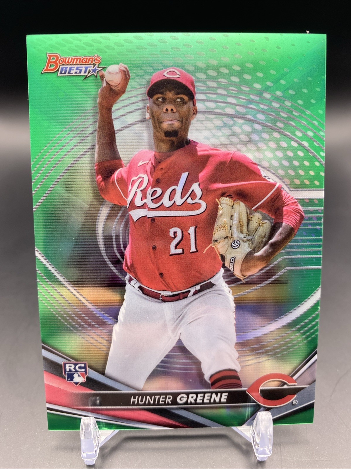 2022 Bowman’s Best HUNTER GREENE (#54) Green Refractor Rookie /99