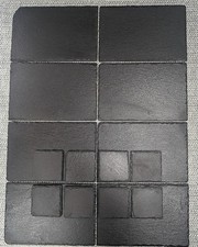 16-teiliges Tischset-Untersetzer-Set aus Schiefer 30 x 20 cm