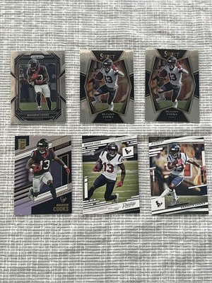6 Brandin Cooks Football Cards, Prizm,Select, Prestige, Elite, Texans