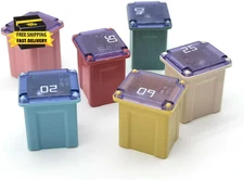 6 PCS 58V Mini Block Fuse Car Fuse Square Low Profile Box Shaped Kit, for Pickup
