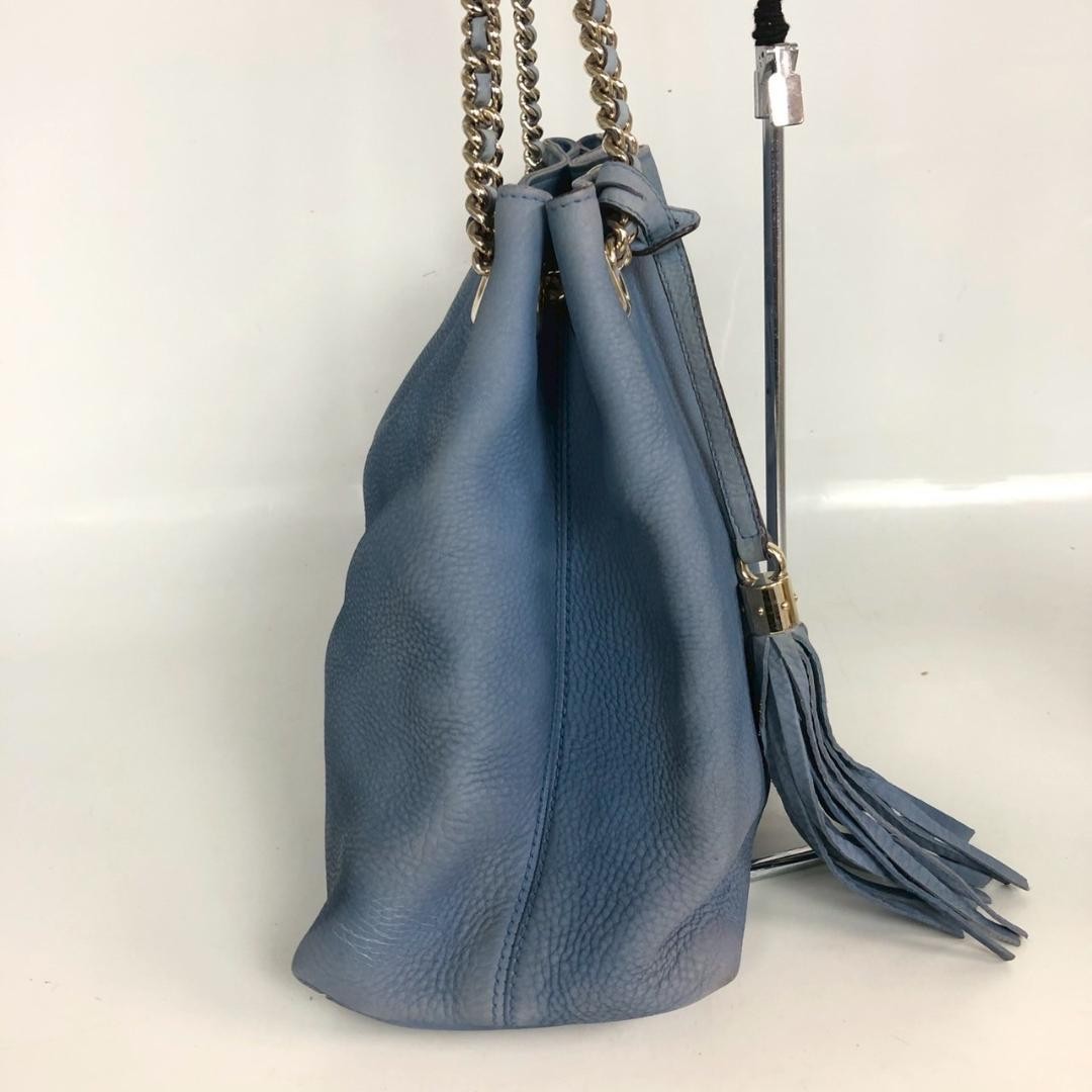 GUCCI Soho Interlocking Chain Shoulder Tote Bag Leather Women Used thumbnail 3