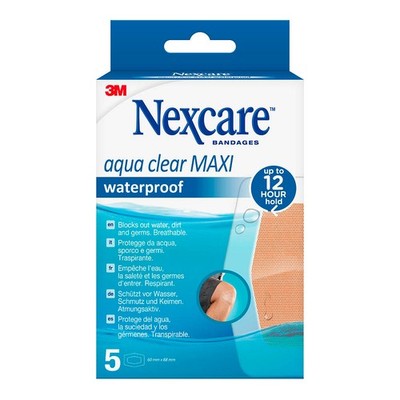 Nexcare  Pflaster Aqua Clear MAXI Waterproof N1205DMN beige 6,0 x 8,8 cm, 5...