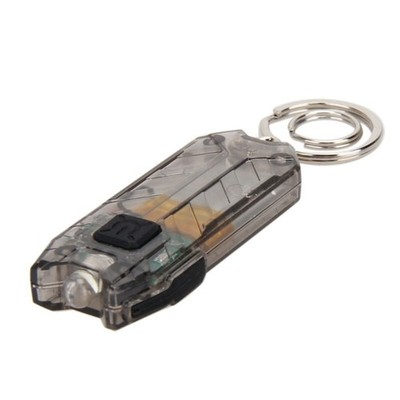 Rechargeable 2 Modes LED Flashlight Lamp USB Torch Light With Keychain