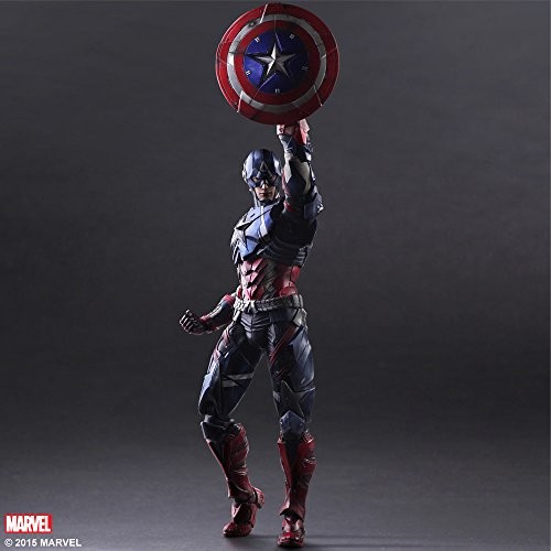 MARVEL UNIVERSE VARIANT PLAY ARTS Kai Captain America PVC Painted Action Figure - Picture 5 of 9