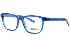 Puma PJ0085O 007 Eyeglasses Youth Kids Blue Full Rim Square Shape 50mm