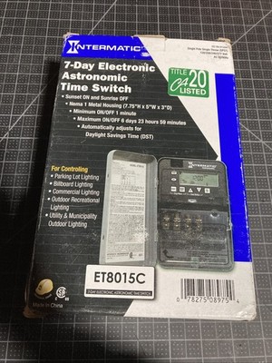 Intermatic ET8015C 120-277V 30A SPST 7-Day 1-Circuit/30-Amp Type 1  Enclosure