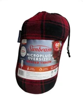 Sunbeam Oversized Throw Poseidon 60" x 80" Microplush 4-Hour Auto Shut-Off Twin 