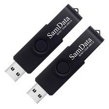 SamData 32GB USB Flash Drives 2 Pack Thumb 32GB, Black 32GB 2