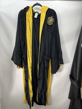 Harry Potter Hufflepuff Hooded Bathrobe for Adults One Size Fits Most