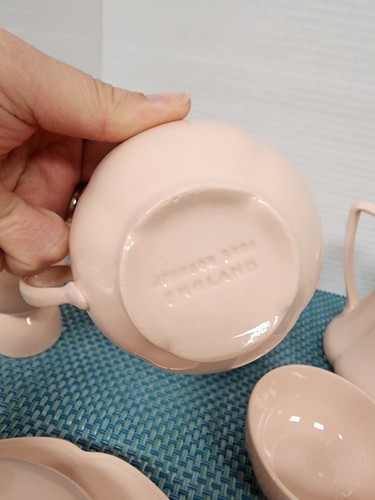 Vintage ROSEDAWN Johnson Bros England Pink Breakfast Set For One -12 pcs Dishes - Picture 11 of 24