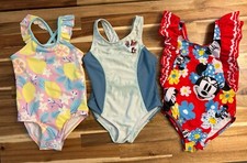 Baby Girl Swimsuit Lot Of 3 Size 18 Months Disney Minnie /Spider Man Carters