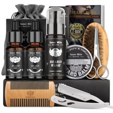 Isner Mile Beard Grooming Kit for Men Care with Beard Shampoo - Oil - Balm -