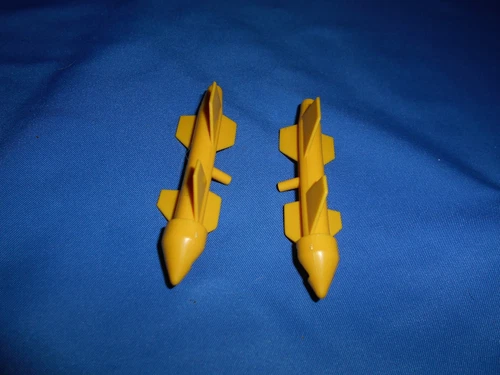 1985 GI JOE ARAH COBRA MORAY HYDROFOIL 2 SIDE MISSILE TORPEDO PART ACCESSORY