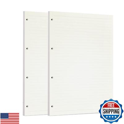 Zelten 2 Pack A4 90 Sheets/180 Pages Lined Loose Leaf Punched Paper Refills P