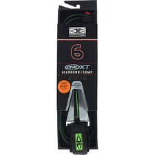 Ocean & Earth One XT Allround Comp Black/Lime Surfboard Leash - 6'