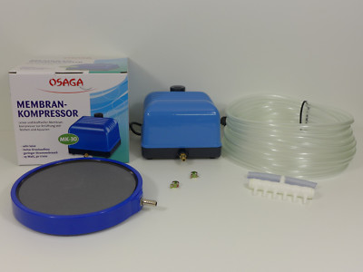Teichbelüfter Teichbelüftung Sauerstoffpumpe Kompressor Belüfter Osaga MK30 Set