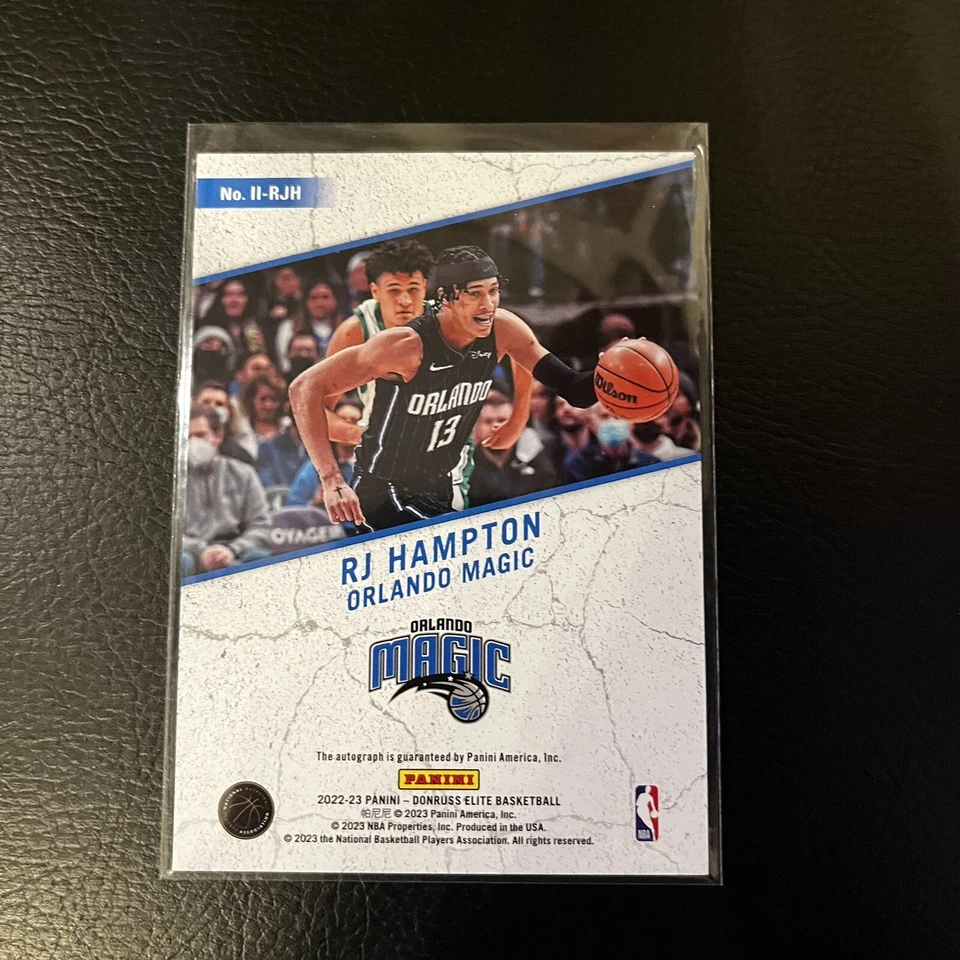 2022-23 Panini Donruss Elite RJ Hampton Impact Impressions Auto Mint - Image 2 of 2