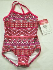 girl's Kanu surf one piece swimsuit size 2T pink  coral MSRP 29 UPF 50 30 lbs