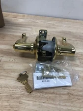 Schlage F51A Flair Keyed Entry Lock with C Keyway & Lifetime Brass Finish