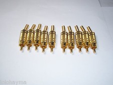 rca gold plated male plug jack by10 pieces