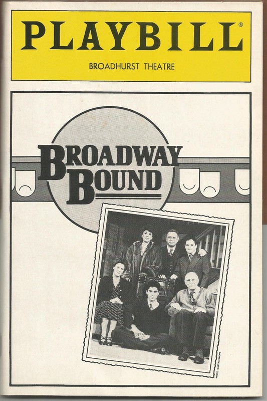 Broadway Bound 1986 Opening Night Broadway Playbill Jason Alexander, Linda Lavin