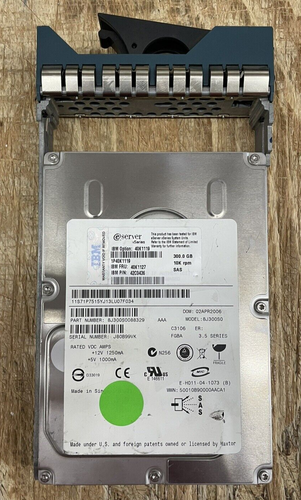 Disco duro SAS 42C0436, 40K1119, 40K1127, 9DJ066-039, IBM 300 GB 10K 3,5" con BANDEJA - Imagen 2 de 3