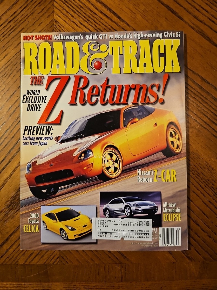 Road & Track Magazine MARCH 1999 NISSAN Z CONCEPT, TOYOTA CELICA