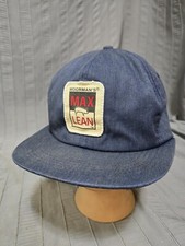 Vintage Snapback Trucker Hat Moor Mans Max Lean Pig Feed Logo Patch USA Made Cap