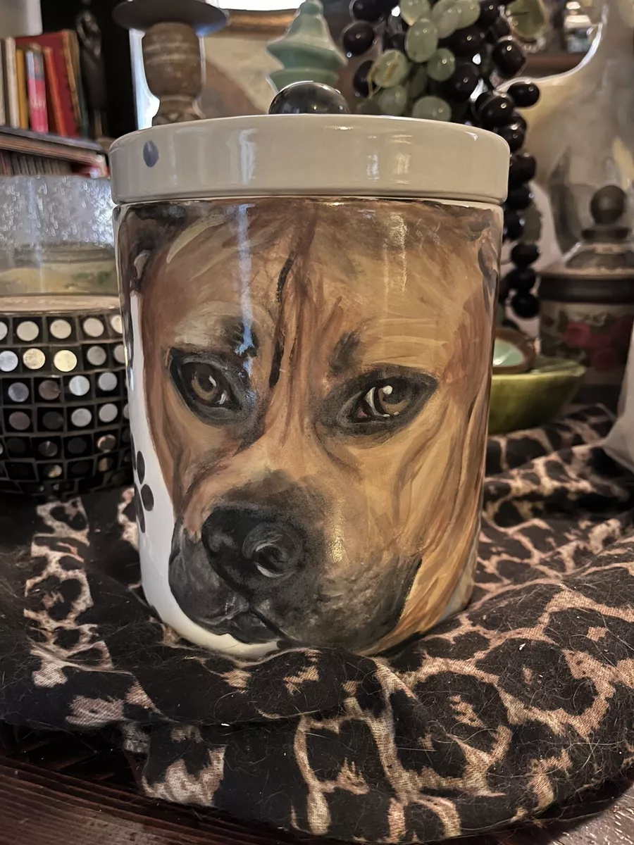 Custom Ceramic DOG TREAT Terrier Cookie Jar pit bull urn any BREED