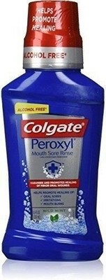 Colgate Peroxyl Mouth Sore Rinse Cleanser Alcohol Free Fresh Mild Mint 8.4 oz
