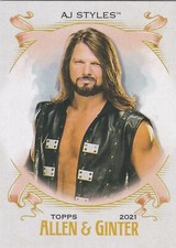 2021 Topps Allen & Ginter WWE AJ Styles Trading Card