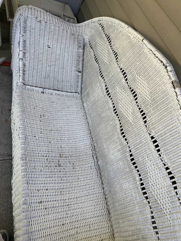 ANTIGA CHAISE LOUNGE DE VIME Art Deco 1930’s Sofá Muito Raro - Imagem 4 de 4