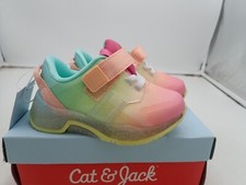 Cat Jack Toddler Reese Light-up Strap Sneakers Sizes 5 6 MultiColored