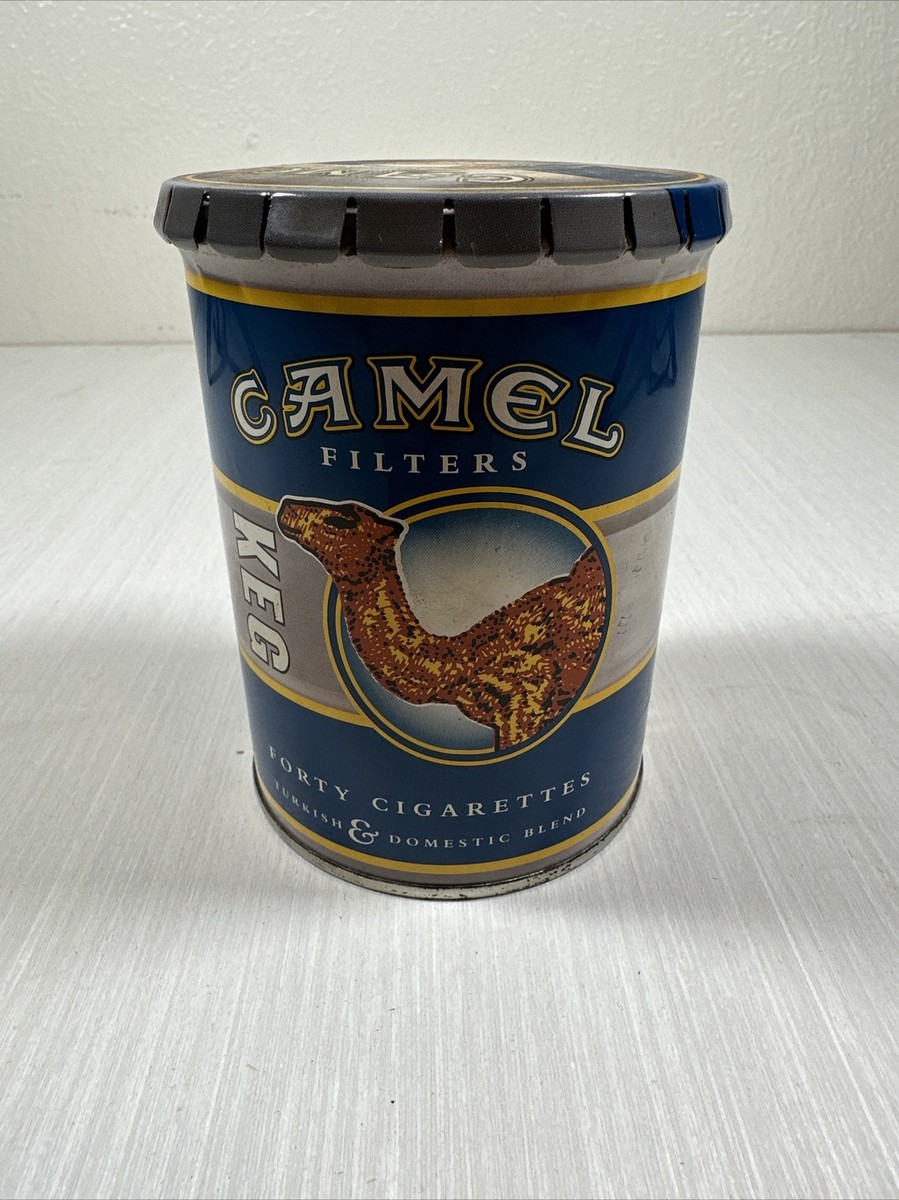 camel lights cigarette tin VINTAGE ORIGINAL CAMEL LIGHTS CIGARETTE TIN ( KEG ) Empty