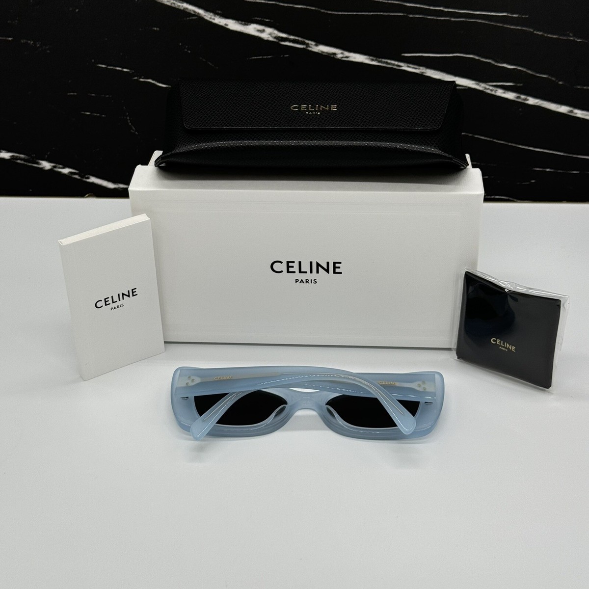 NEW CELINE CL40236I 84A BUTTERFLY BLUE GREY WOMEN SUNGLASSES CELINE NEW CELINE CL40236I 84A BUTTERFLY BLUE GREY WOMEN SUNGLASSES  main image 3