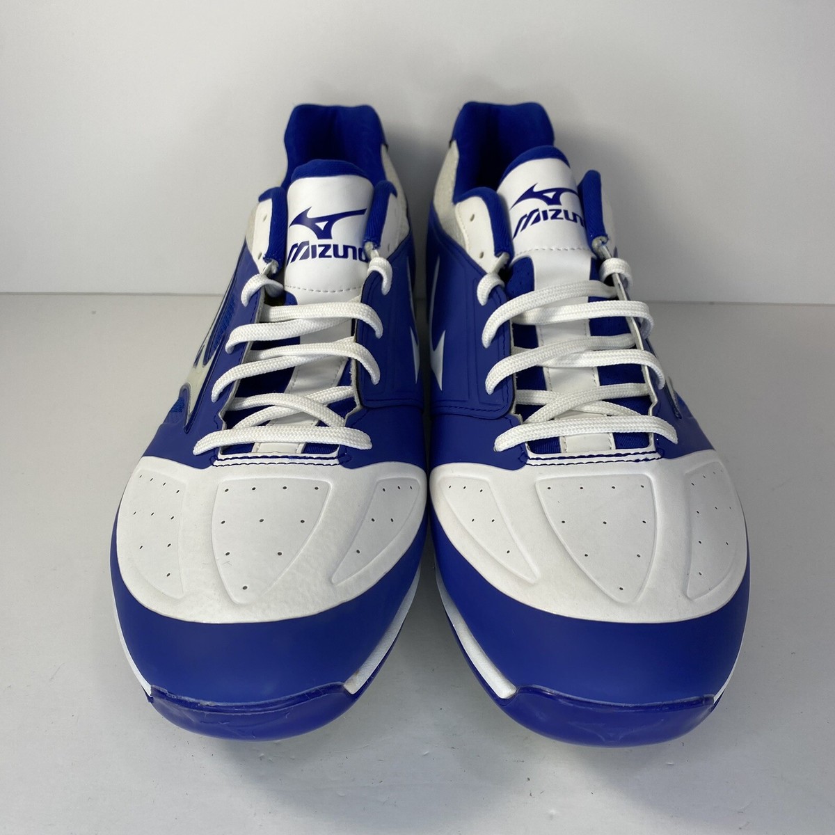 Mizuno Dominant IC Low Mens Metal Cleats Blue/White Baseball  display picture 1