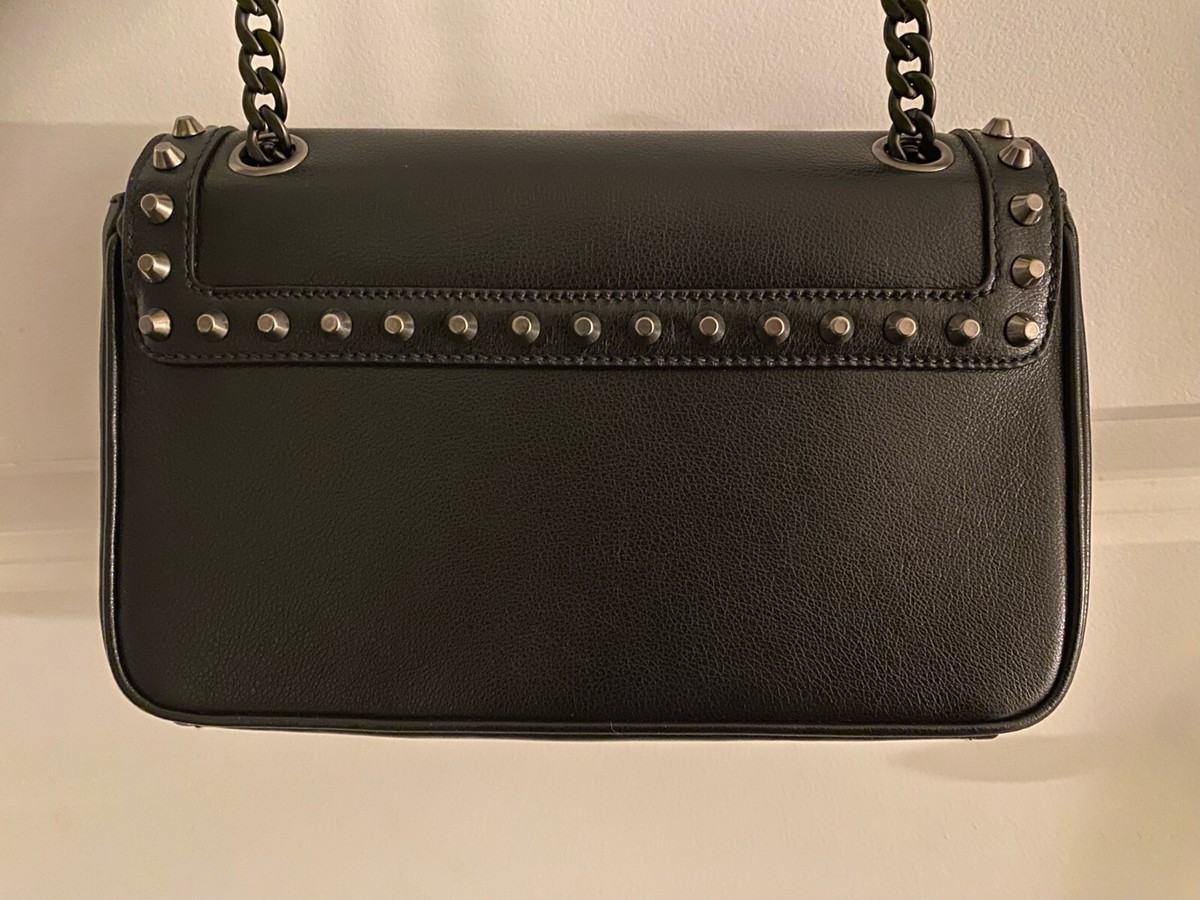 Prada Pattina Glace Calf Leather Nero Black Pattina Studded Prada Pattina Glace Calf Leather Nero Black Pattina Studded