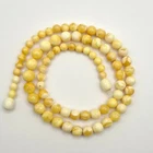GENUINE BALTIC AMBER VINTAGE STONE ROUND BEADS NECKLACE