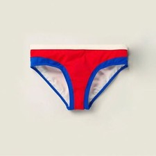 NWT Size: 6 Boden Santorini Bikini Bottoms in Red, White, Blue